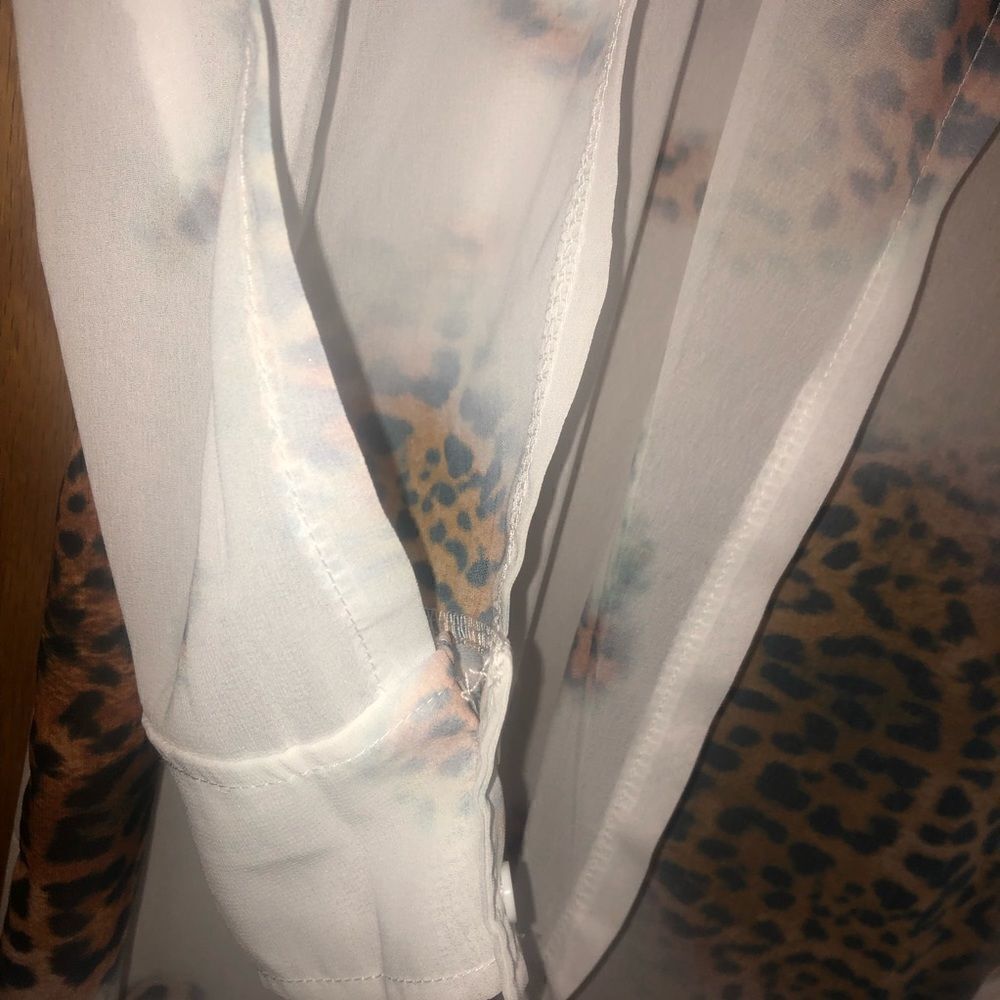 Animal Print Sheer Cover Up Size Medium - Picture 2 of 7